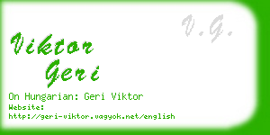 viktor geri business card